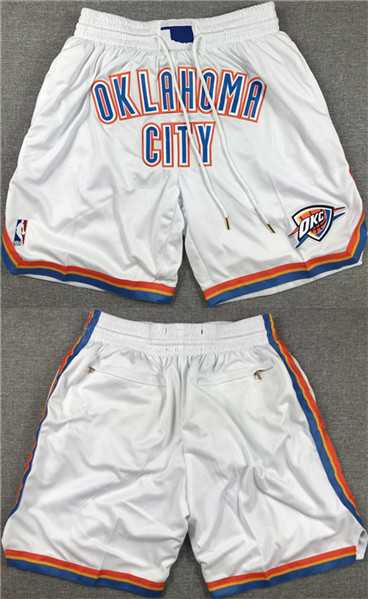 Mens Oklahoma City Thunder White Shorts